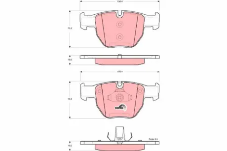 Передні тормозні (гальмівні) колодки TRW automotive GDB1526