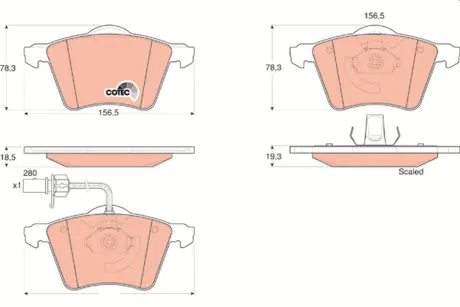 Передние тормозные колодки TRW automotive GDB1538