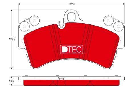 Передні тормозні (гальмівні) колодки trw automotive GDB1548DTE