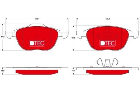 Передні тормозні (гальмівні) колодки trw automotive GDB1583DTE