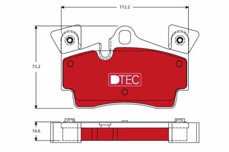 Передние тормозные колодки trw automotive GDB1652DTE