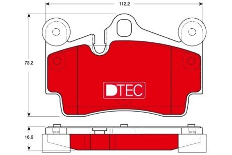 Передні тормозні (гальмівні) колодки trw automotive GDB1653DTE на Porsche Cayenne