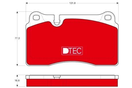 Передние тормозные колодки trw automotive GDB1670DTE