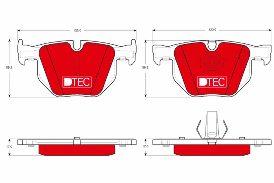 Передні тормозні (гальмівні) колодки TRW automotive GDB1730DTE (фото 1)