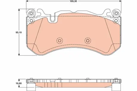 Передні тормозні (гальмівні) колодки TRW automotive GDB1734