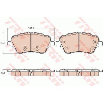 Передні тормозні (гальмівні) колодки trw automotive GDB1959