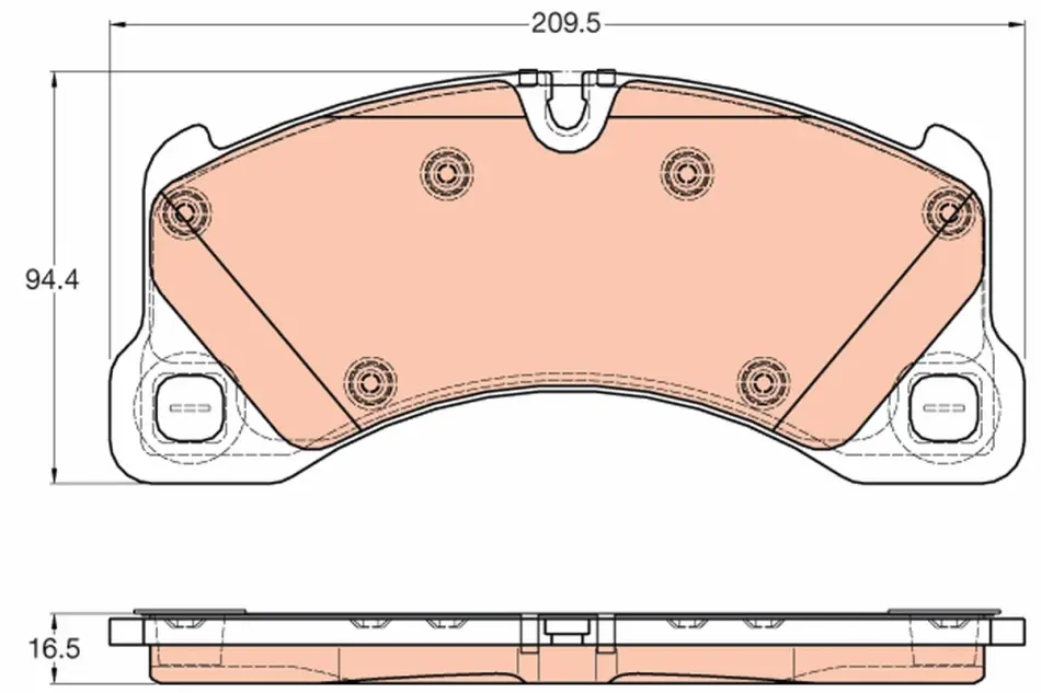 Передние тормозные колодки TRW automotive GDB1969