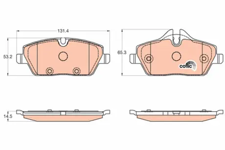 Передні тормозні (гальмівні) колодки TRW automotive GDB2038