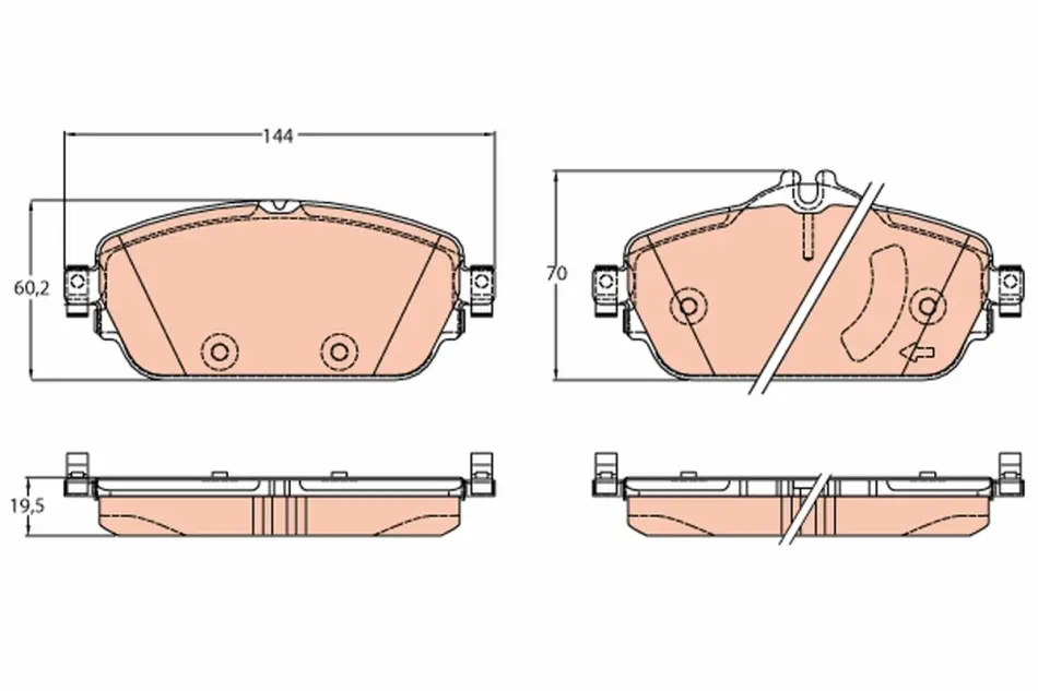 Передние тормозные колодки TRW automotive GDB2070