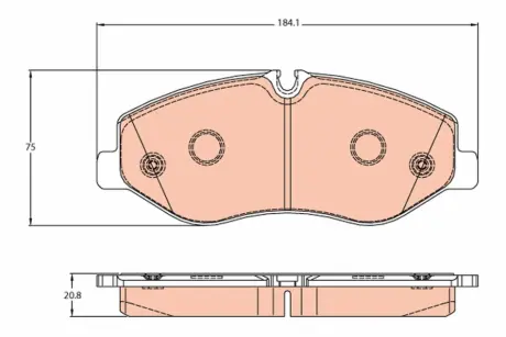 Передні тормозні (гальмівні) колодки TRW automotive GDB2103