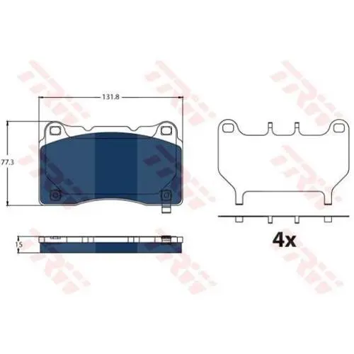 Передние тормозные колодки TRW automotive GDB2198BTE