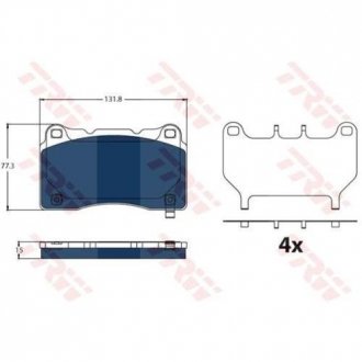 Передні тормозні (гальмівні) колодки trw automotive GDB2198BTE