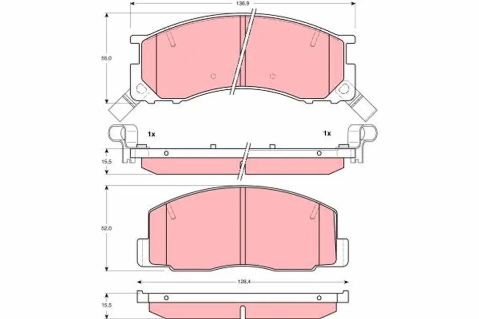 Передние тормозные колодки TRW automotive GDB3086