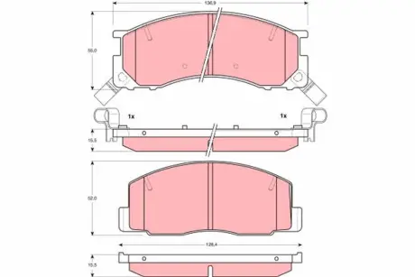 Передние тормозные колодки TRW automotive GDB3086
