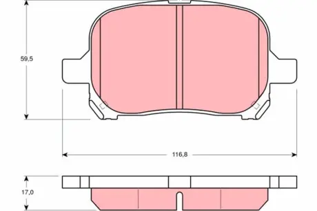 Передние тормозные колодки TRW automotive GDB3152