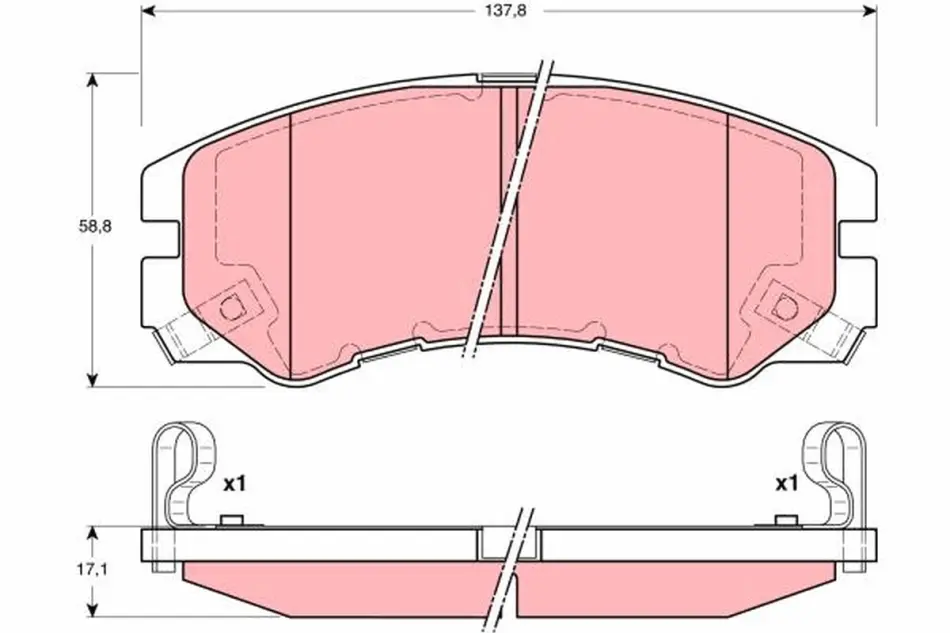 Передние тормозные колодки TRW automotive GDB3162