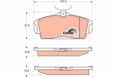 Передні тормозні (гальмівні) колодки TRW automotive GDB3168
