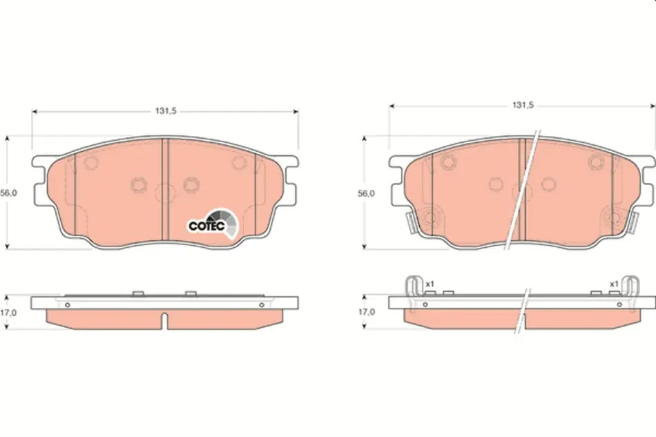 Передние тормозные колодки TRW automotive GDB3309