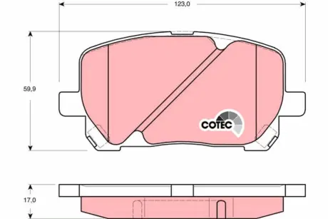 Передние тормозные колодки TRW automotive GDB3315