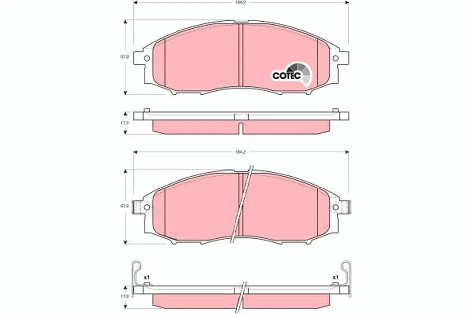 Передні тормозні (гальмівні) колодки TRW automotive GDB3340 (фото 1)