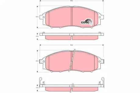 Передні тормозні (гальмівні) колодки TRW automotive GDB3340
