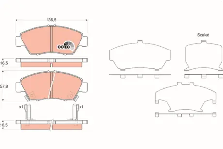 Передні тормозні (гальмівні) колодки TRW automotive GDB3375