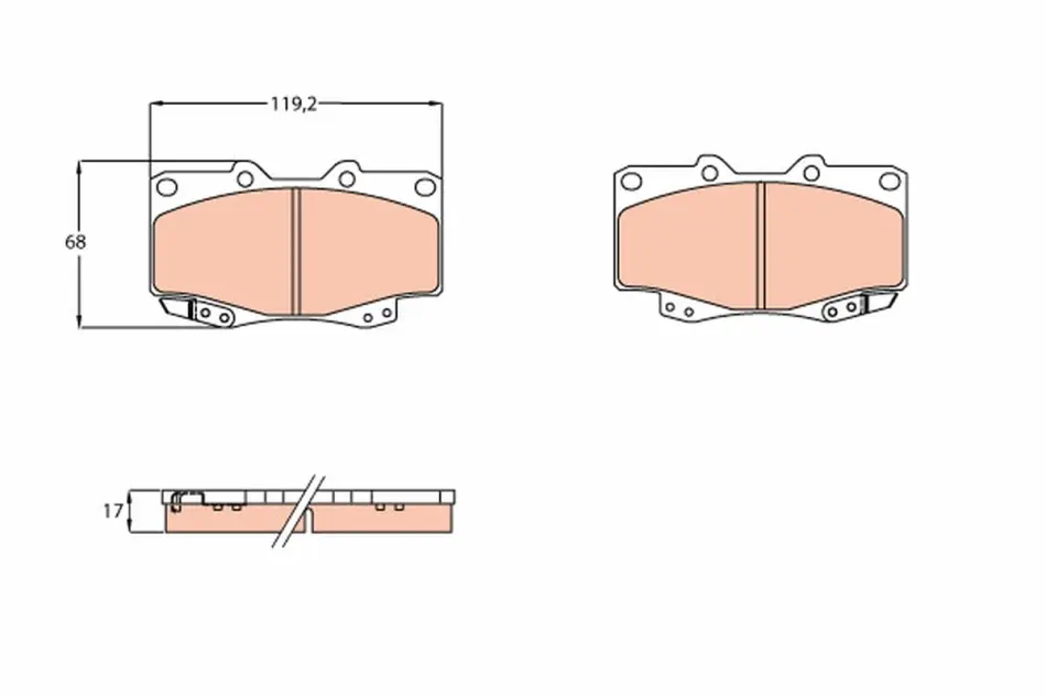 Передние тормозные колодки TRW automotive GDB3428