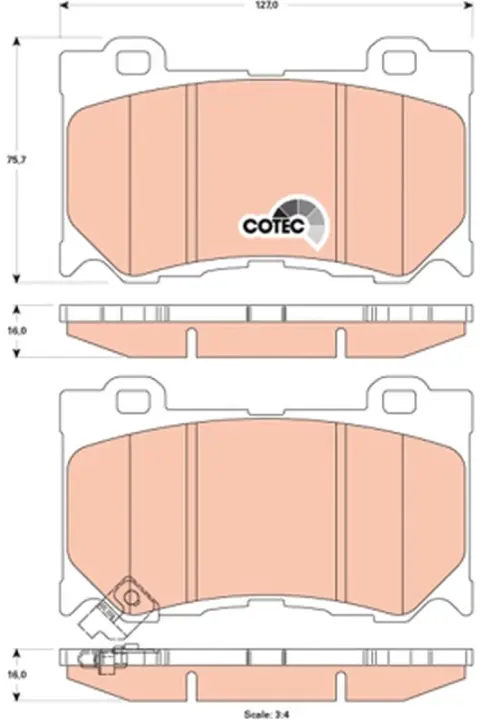 Передні тормозні (гальмівні) колодки TRW automotive GDB3505 (фото 1)