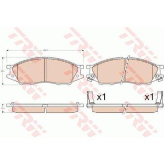 Передние тормозные колодки trw automotive GDB3563