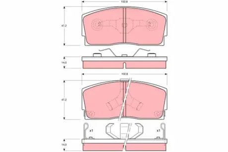 Передние тормозные колодки TRW automotive GDB886