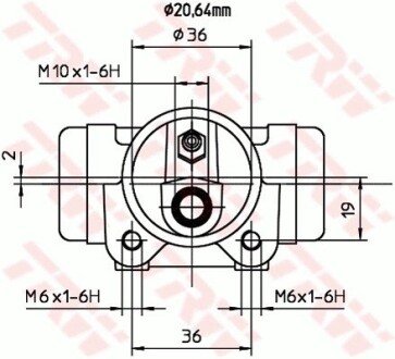 Робочий гальмівний циліндр trw automotive BWF137