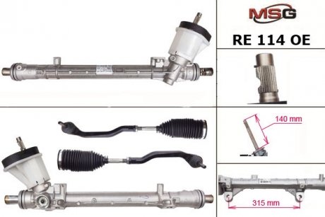 Рулевая рейка trw automotive RE114OEM на Рено Сценик 3