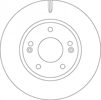 Вентилируемый тормозной диск trw automotive DF6936