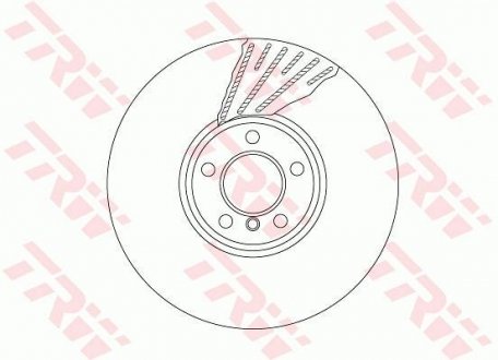 Вентильований гальмівний диск trw automotive DF6622S