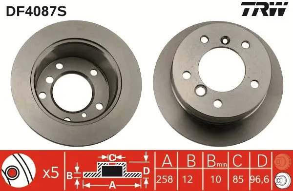 Гальмівний диск TRW automotive DF4087S (фото 1)