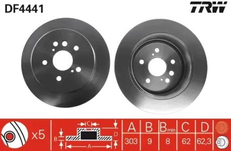 Гальмівний диск TRW automotive DF4441
