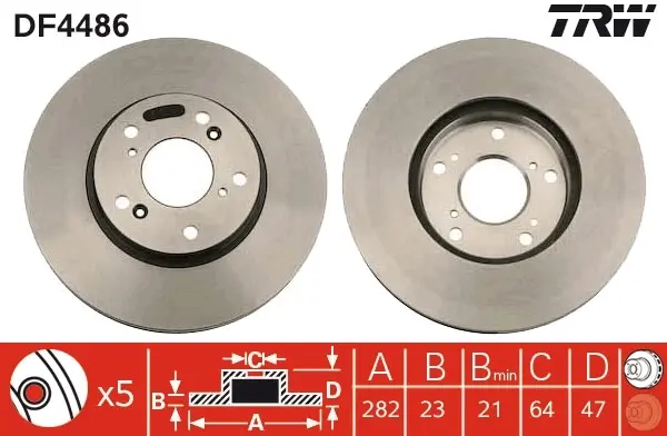 Тормозной диск TRW automotive DF4486