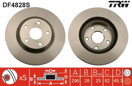 Гальмівний диск TRW automotive DF4828S