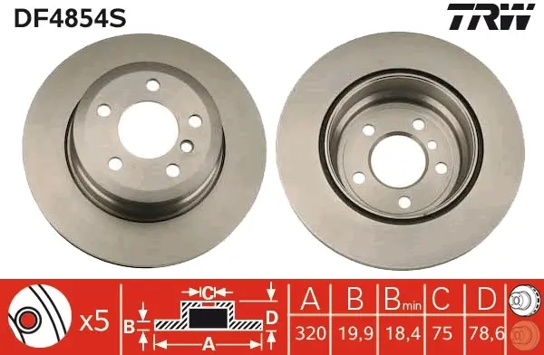 Гальмівний диск TRW automotive DF4854S (фото 1)