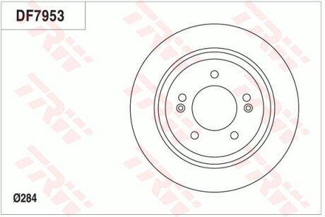 Тормозной диск trw automotive DF7953 на Hyundai I30