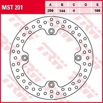 Перфорированный тормозной диск trw automotive MST201