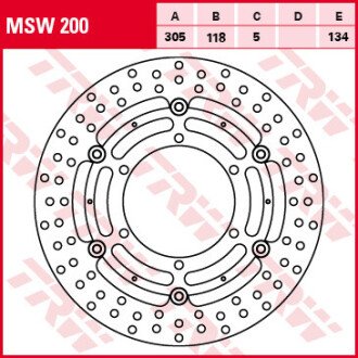 Гальмівний диск trw automotive MSW200