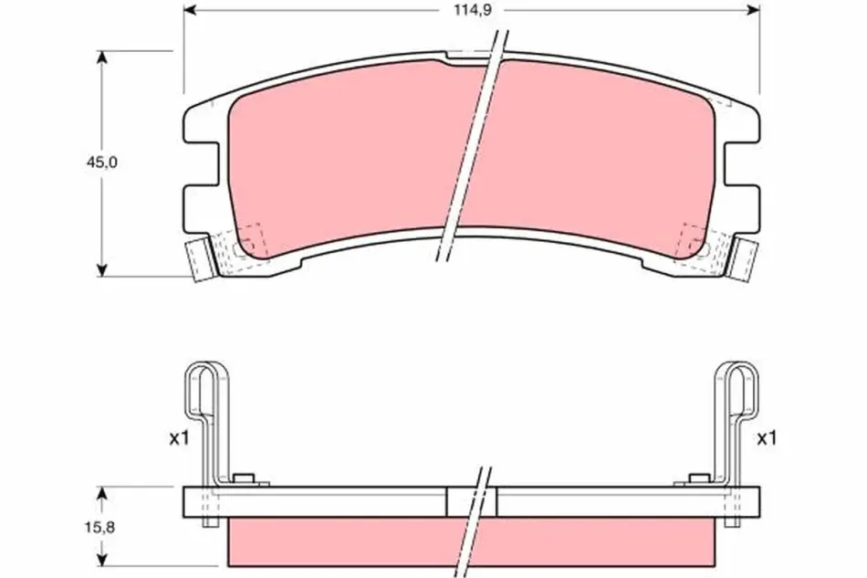 Тормозные колодки TRW automotive GDB1018