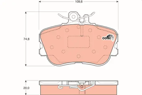 Тормозные колодки TRW automotive GDB1094
