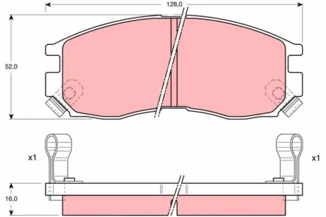 Тормозные колодки TRW automotive GDB1128
