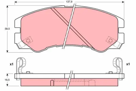 Тормозные колодки TRW automotive GDB1186