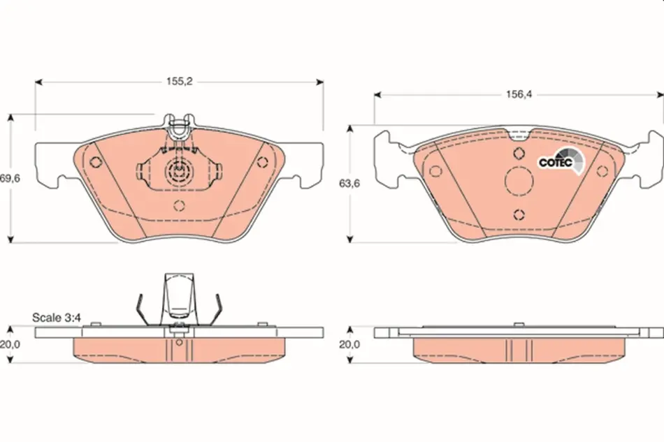 Тормозные колодки TRW automotive GDB1215