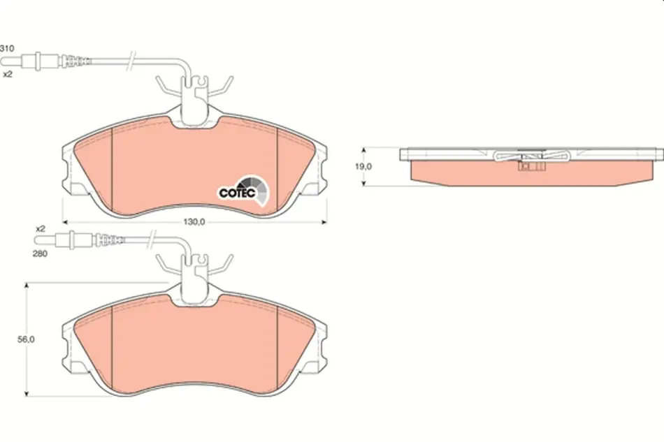 Тормозные колодки TRW automotive GDB1260