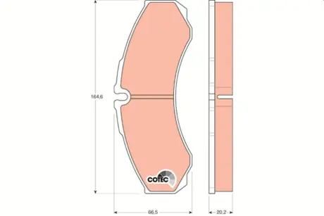 Тормозні (гальмівні) колодки TRW automotive GDB1345