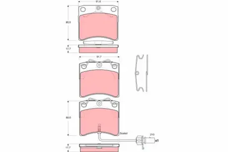 Тормозные колодки TRW automotive GDB1368